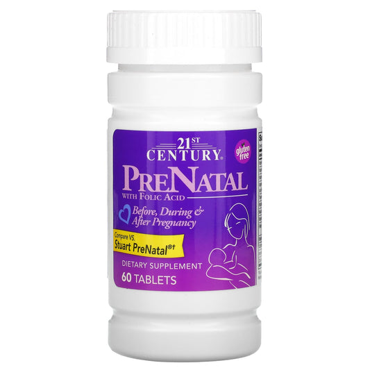 21st Century Prenatal with Folic Acid - 60 Tablets - Image 1