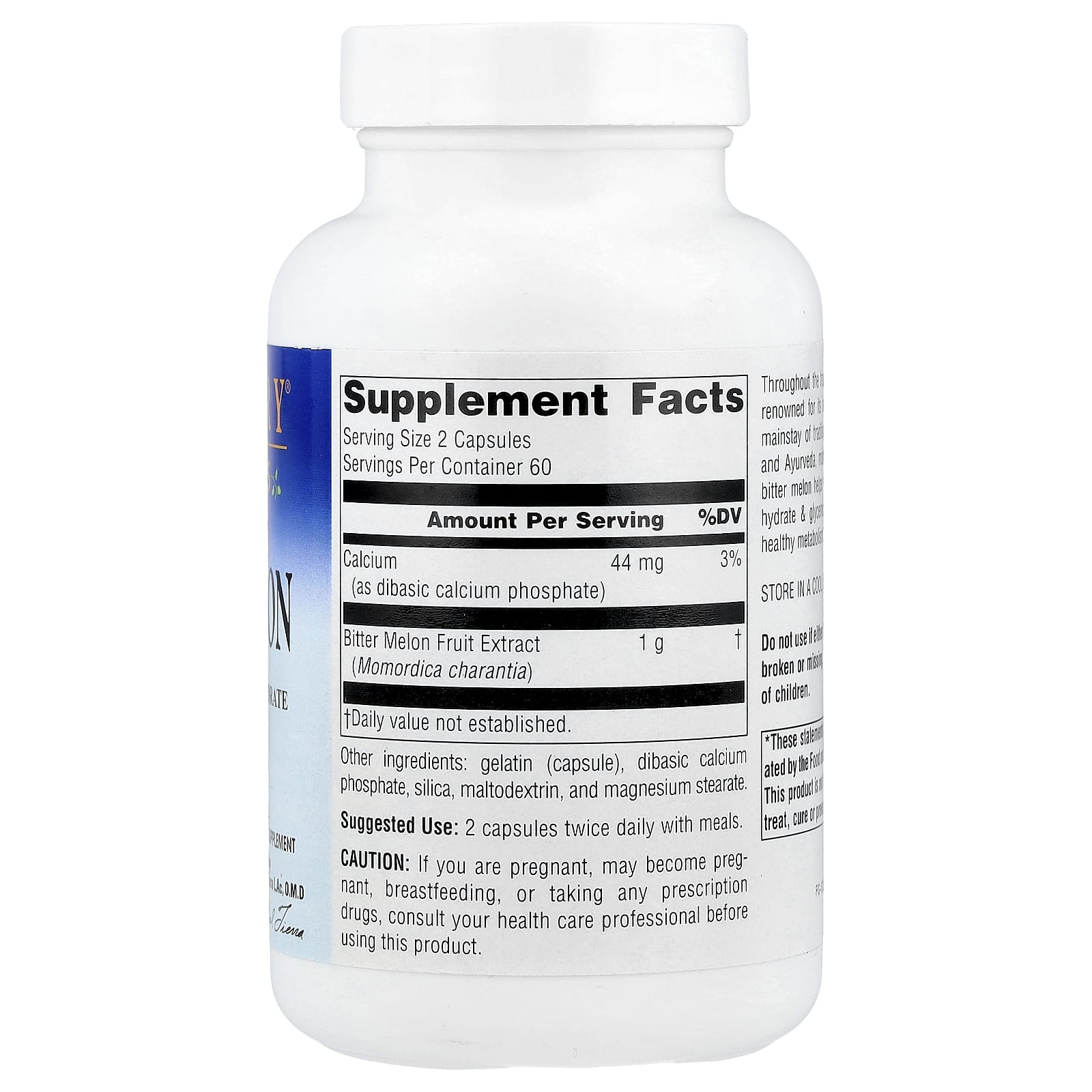 Planetary Herbals, Bitter Melon, 120 Capsules - Image 2