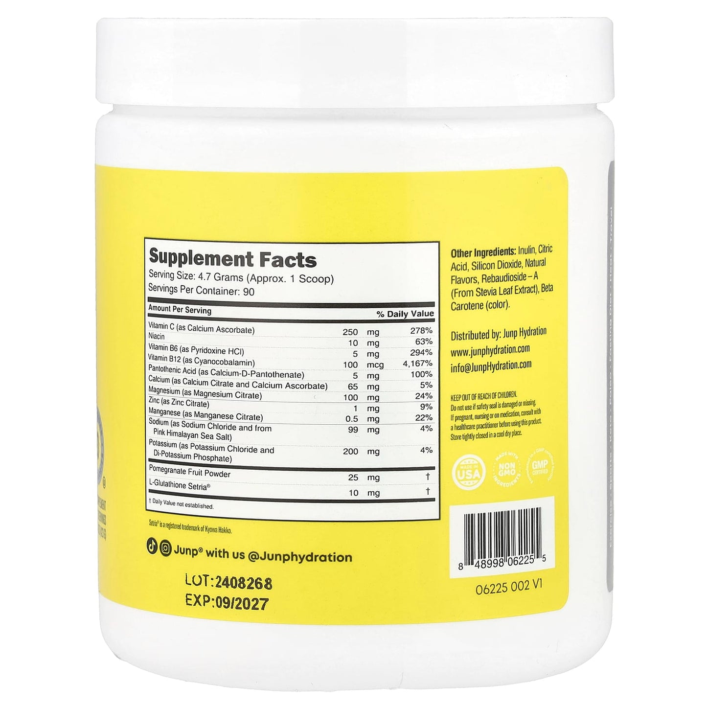 Boost Hydration with JUNP Electrolyte Powder, Lemonade Flavor - Image 2