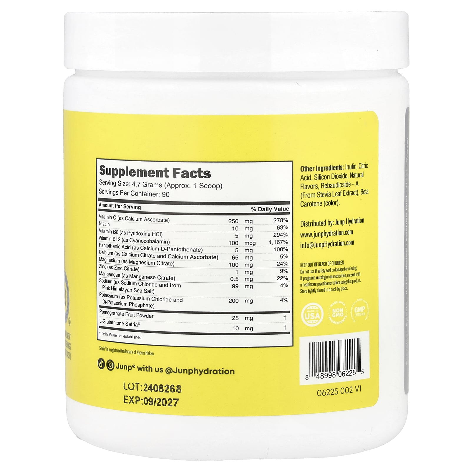 Boost Hydration with JUNP Electrolyte Powder, Lemonade Flavor - Image 2