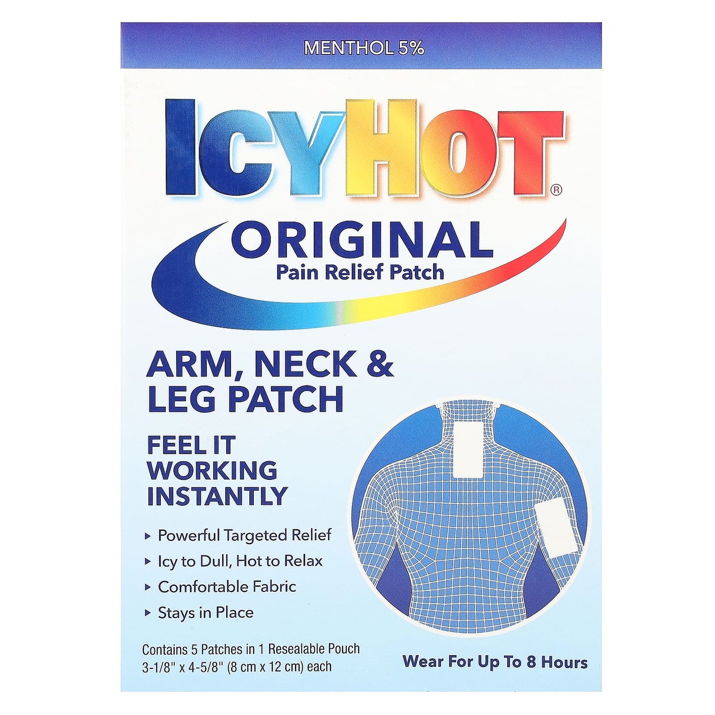 Icy Hot Original Pain Relief Patches - Instant Relief for Up to 8 Hours - Image 1
