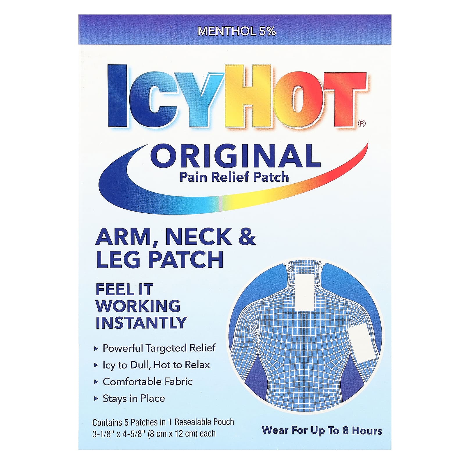Icy Hot Original Pain Relief Patches - Instant Relief for Up to 8 Hours - Image 1
