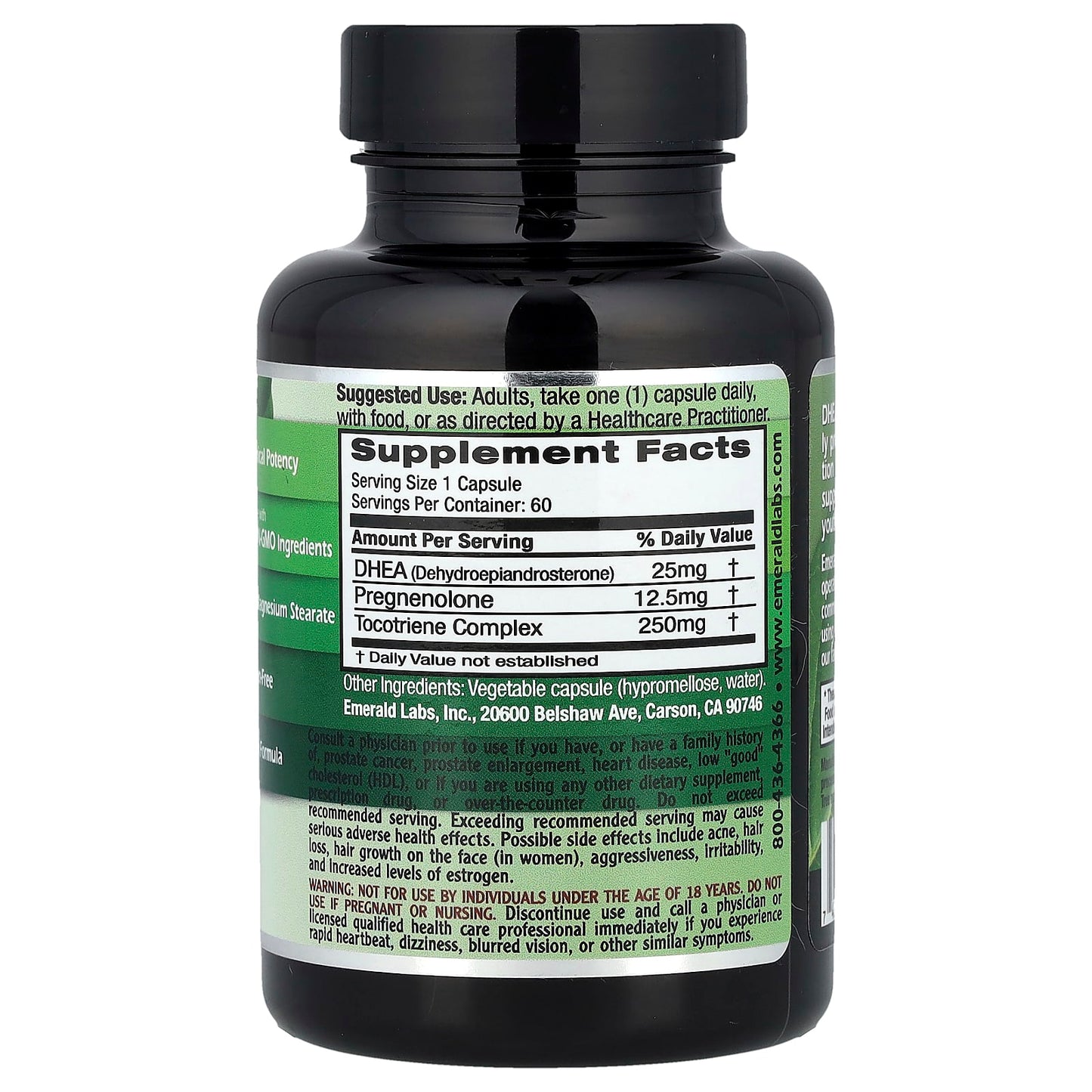 Emerald Laboratories DHEA + Pregnenolone Supplement for Youthful Hormone Balance - Image 2