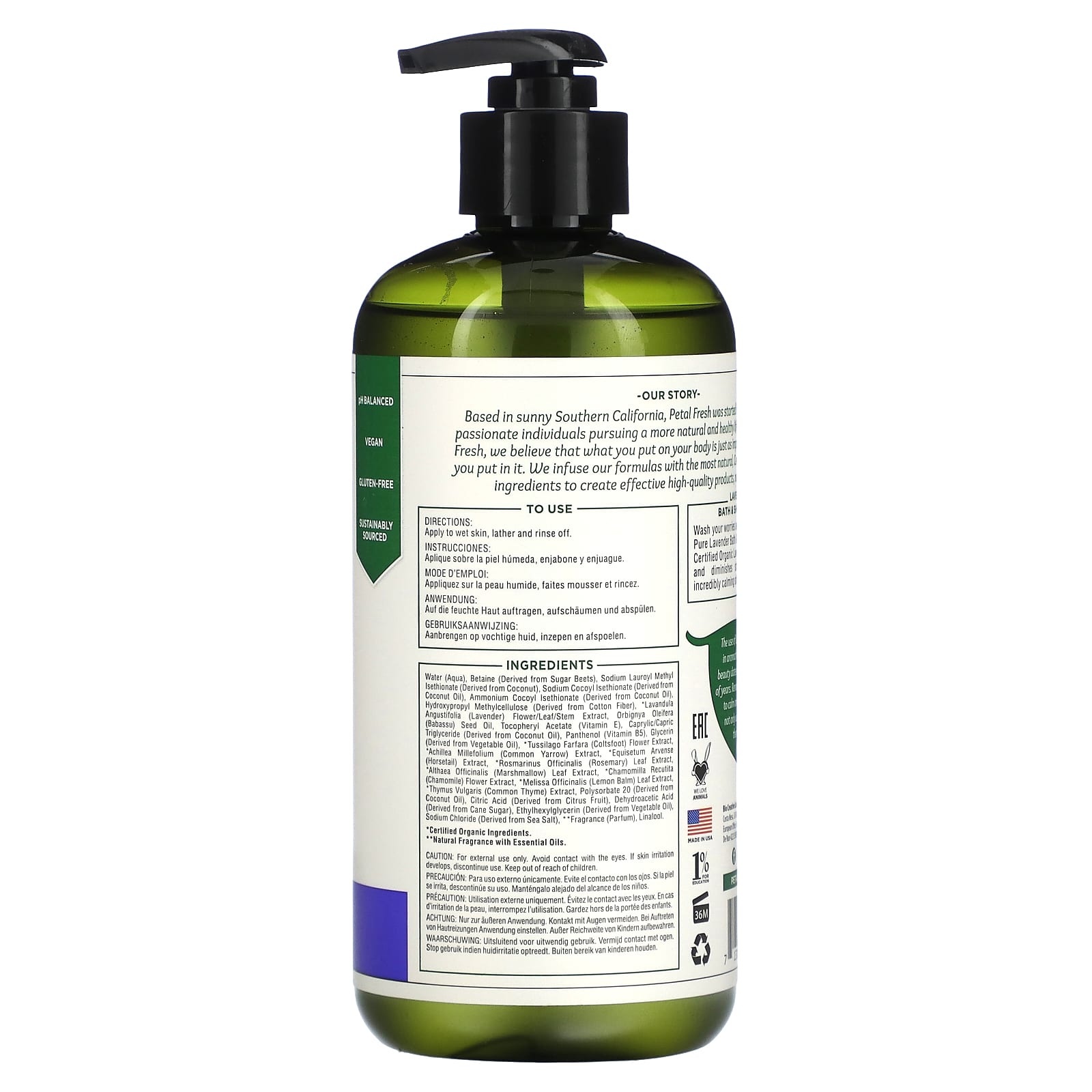 Petal Fresh, Pure, Soothing Bath & Shower Gel, Lavender, 16 fl oz (475 ml) - Image 2