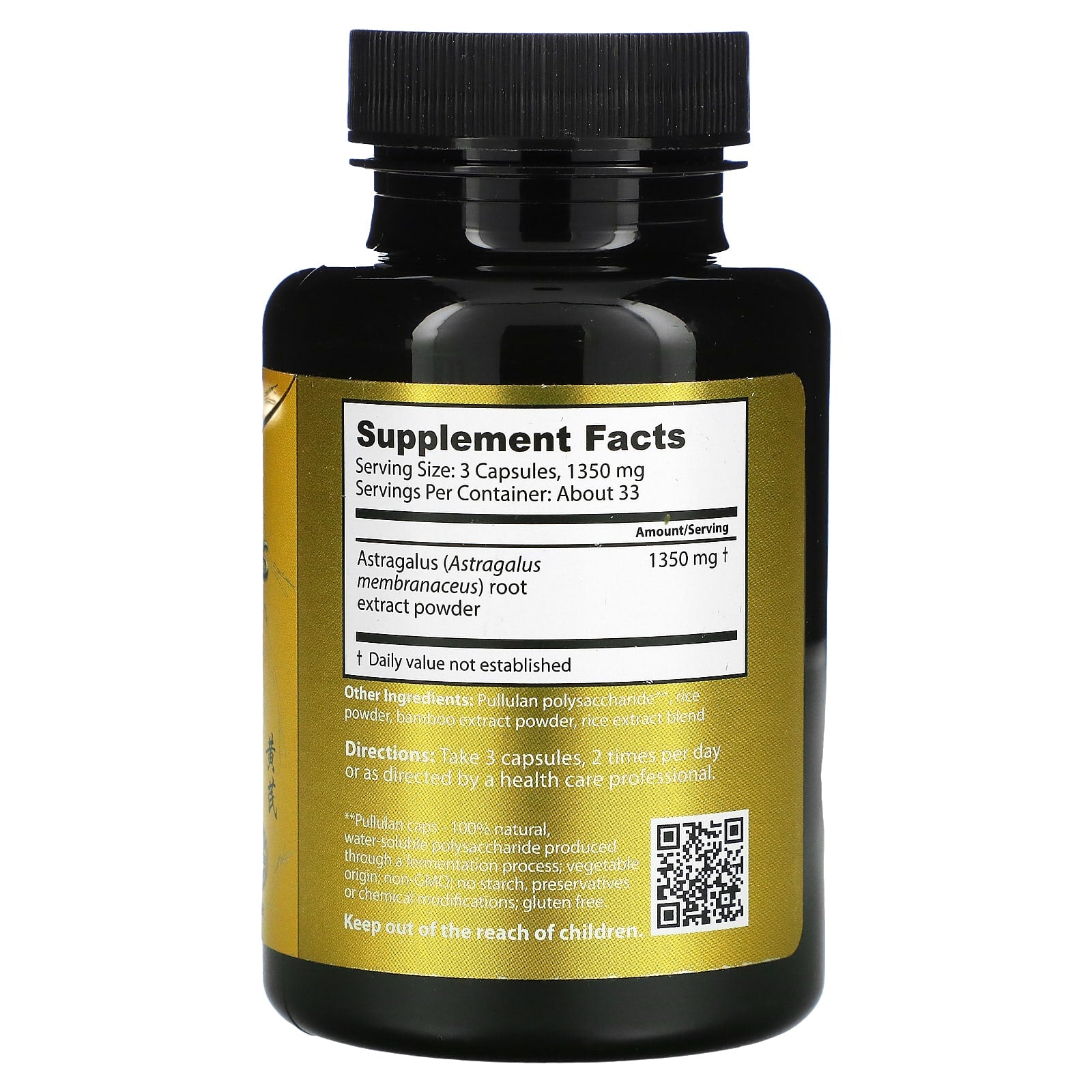 Astragalus Capsules 450mg by Dragon Herbs, 100 Count - Image 2