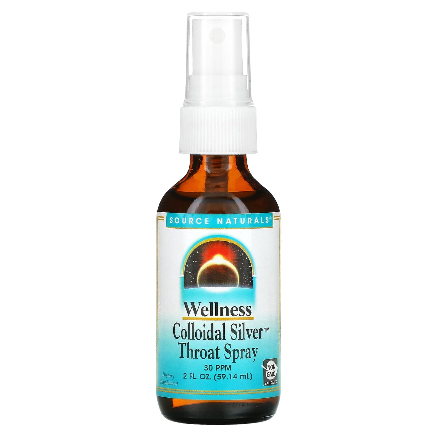 Source Naturals, Wellness Colloidal Silver™ Throat Spray, 30 PPM, 2 fl oz (59.14 ml)
