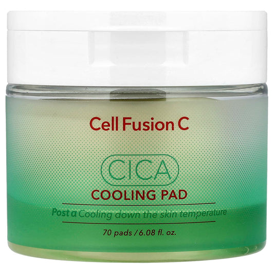 Cica Cooling Pad for Sensitive Skin by Cell Fusion C, 70 Pads - Image 1