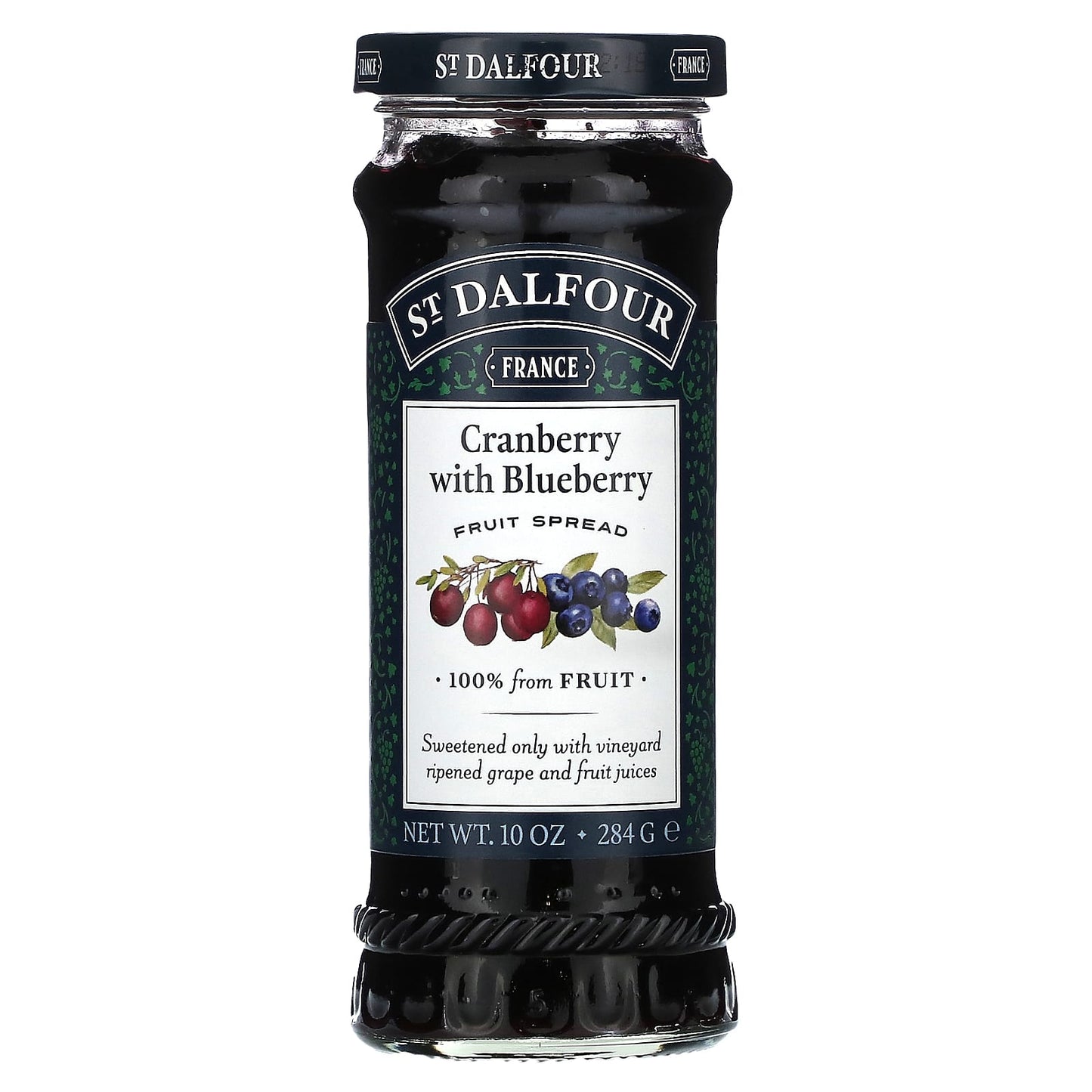 St. Dalfour, Cranberry with Blueberry Fruit Spread, 10 oz (284 g) - Image 1