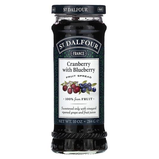 St. Dalfour, Cranberry with Blueberry Fruit Spread, 10 oz (284 g) - Image 1