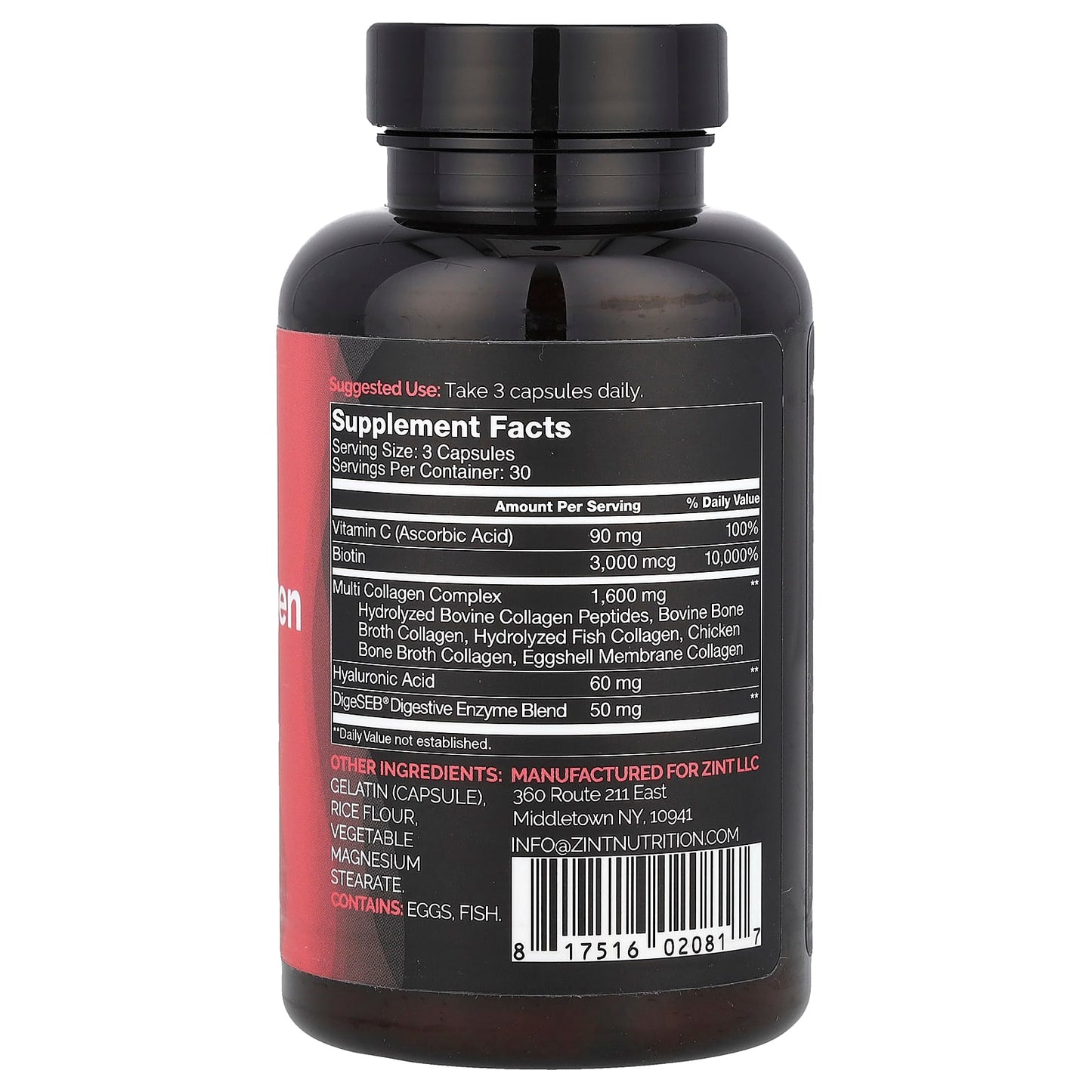 Zint, The Complete Multi Collagen, 90 Capsules - Image 2