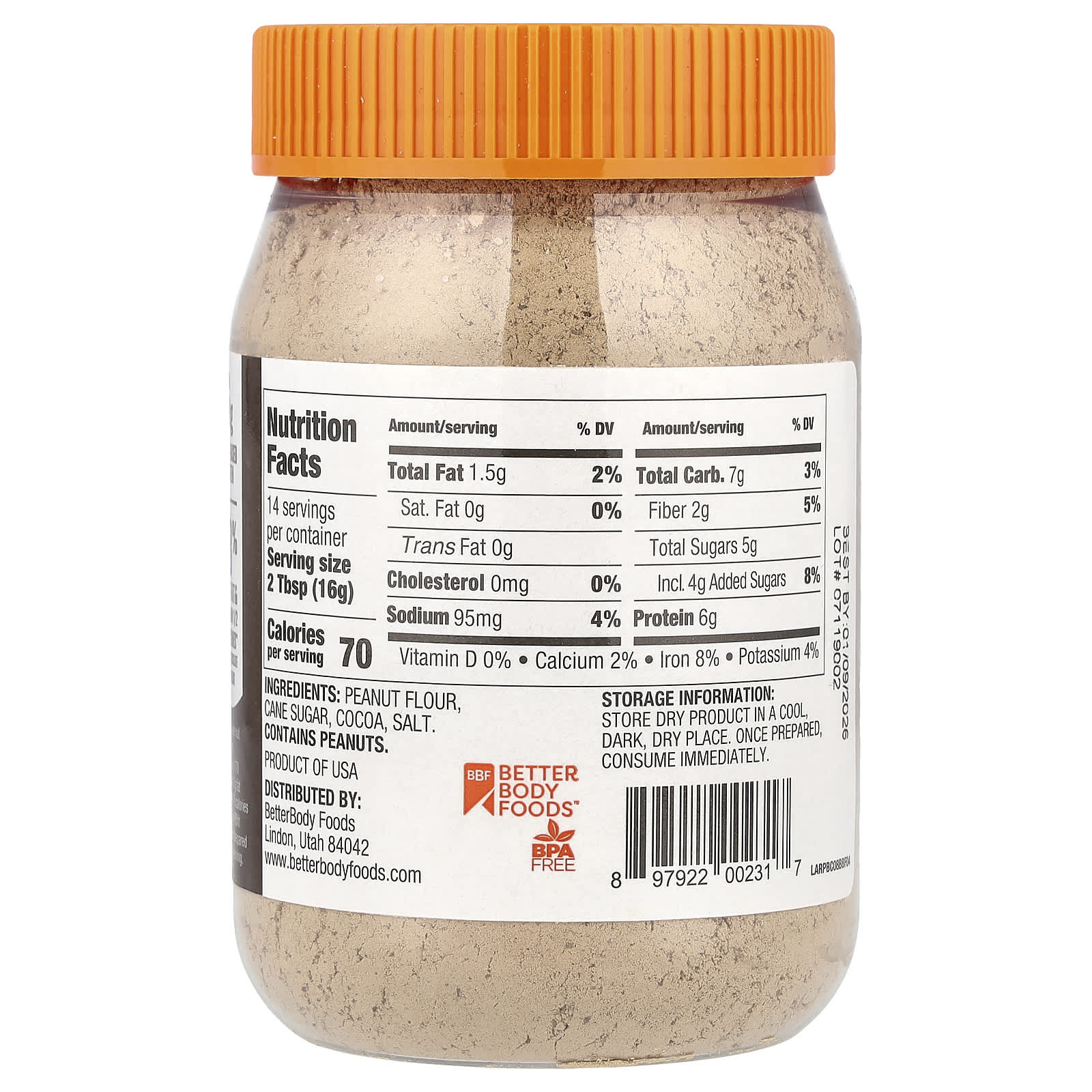 PBfit, Peanut Butter Powder, Chocolate, 8 oz (227 g)