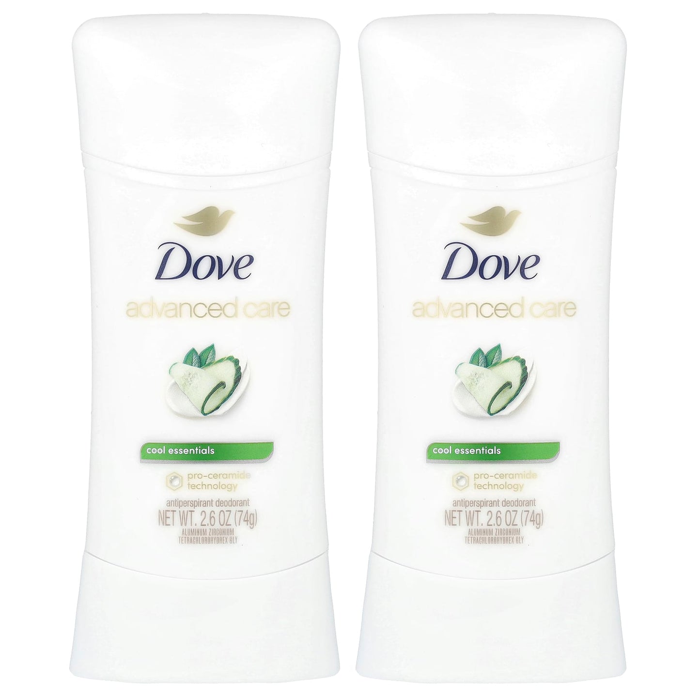 Dove Advanced Care Anti-Perspirant Deodorant 2.6 oz, 2 Pack, Soft Skin Protection - Image 1