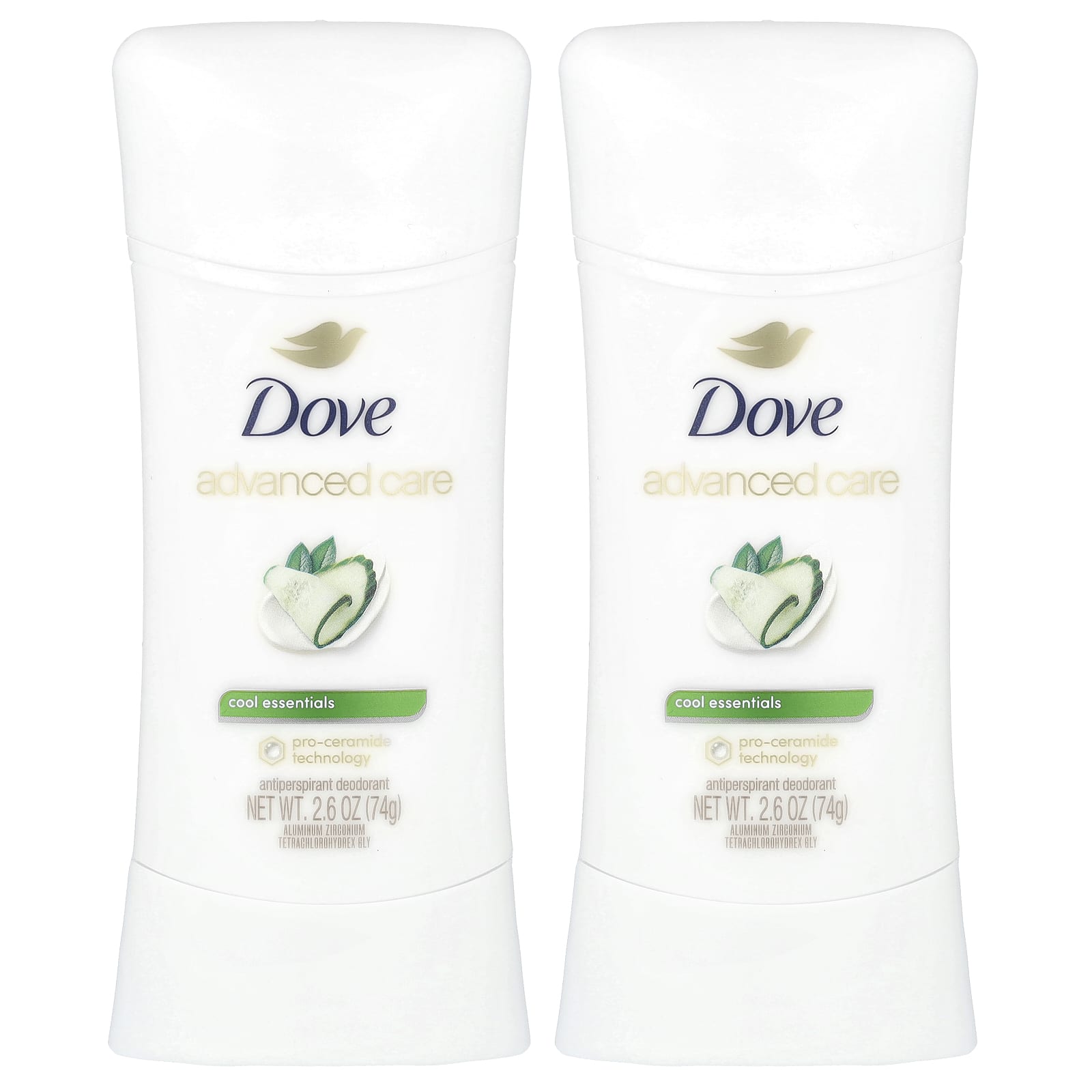 Dove Advanced Care Anti-Perspirant Deodorant 2.6 oz, 2 Pack, Soft Skin Protection - Image 1