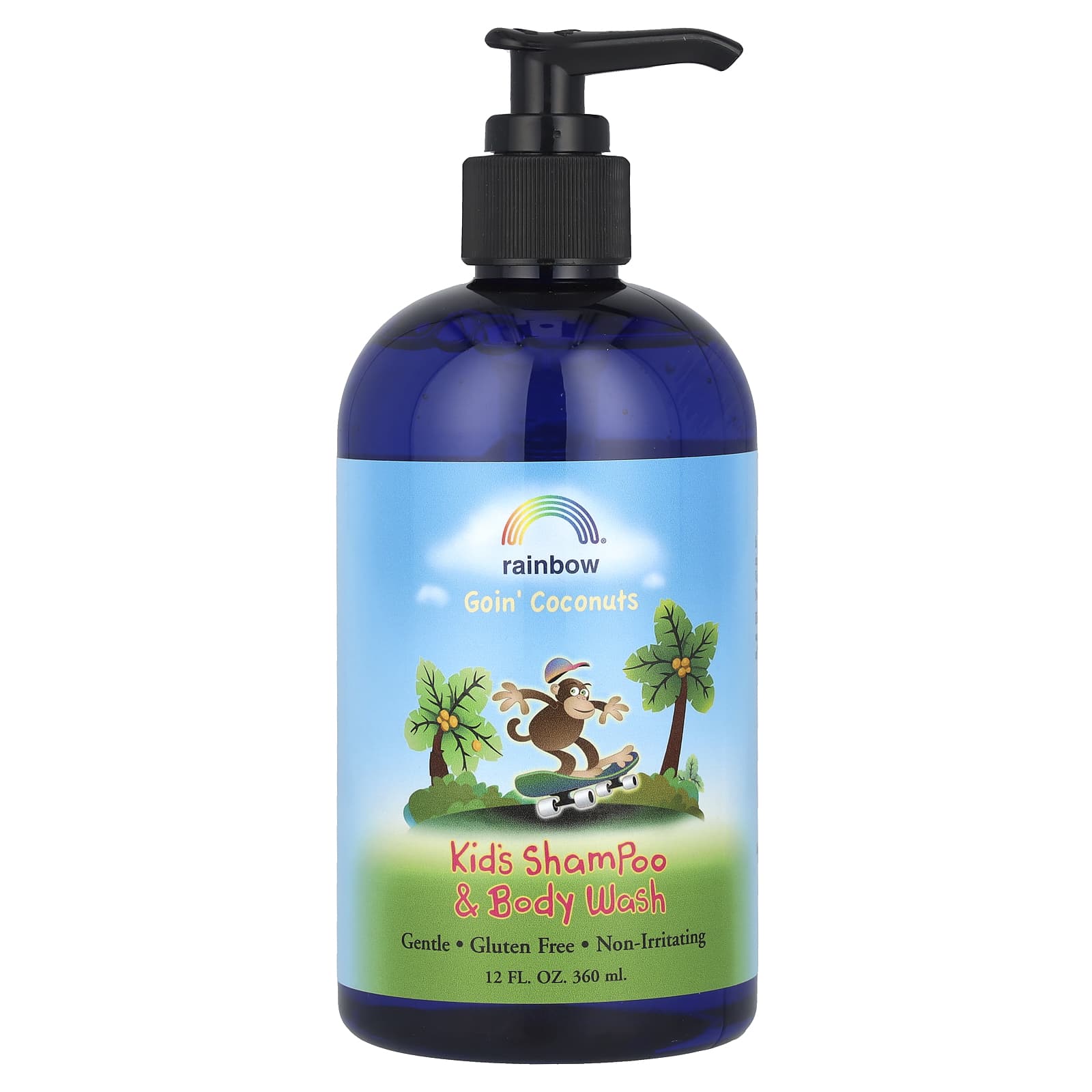 Rainbow Research, Kid's Shampoo & Body Wash, Ages 2 and Up, Goin' Coconuts, 12 fl oz (360 ml) - Image 1