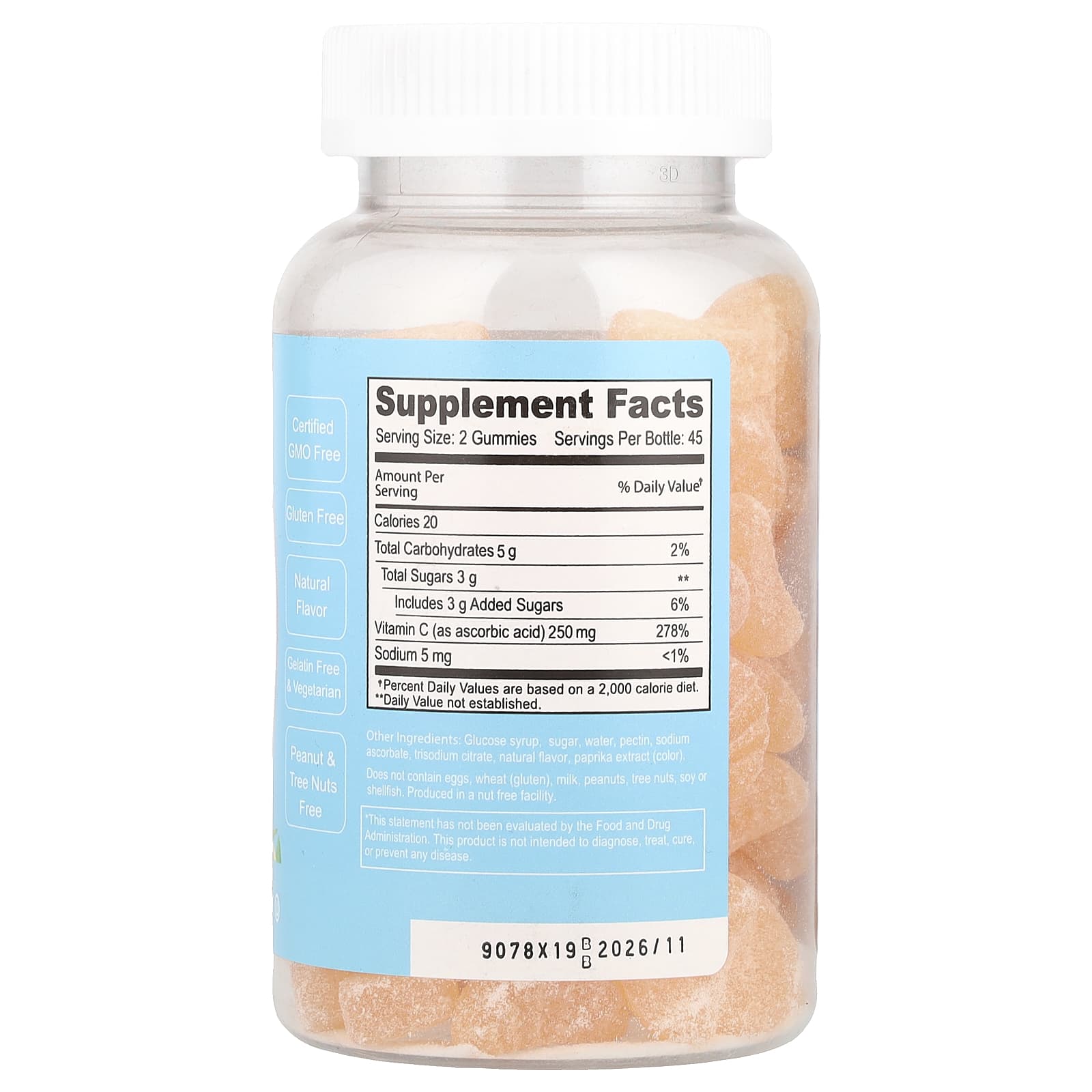 Doctor's Finest Vitamin C Gummies for Immune Support - 90 Gummies Per Bottle - Image 2