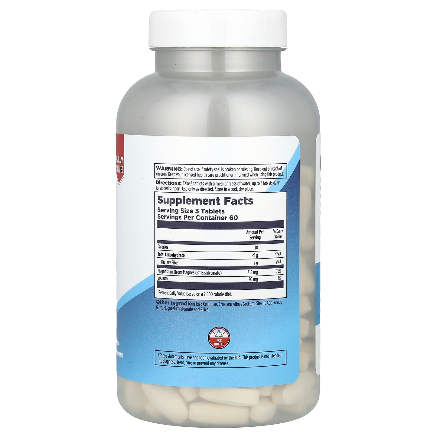 KAL Chelated Magnesium Bisglycinate for Relaxation & Bone Support (180 Tablets) - Image 2