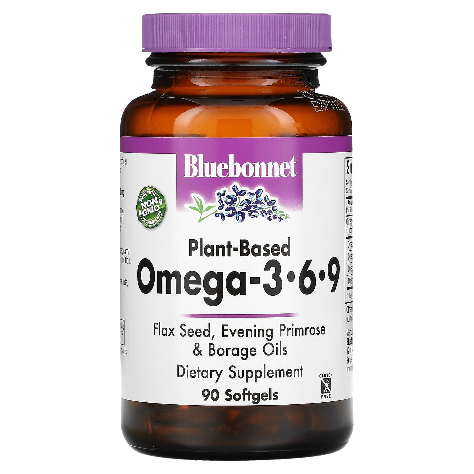 Bluebonnet Nutrition Plant-Based Omega-3-6-9 1000mg Softgels - Image 1