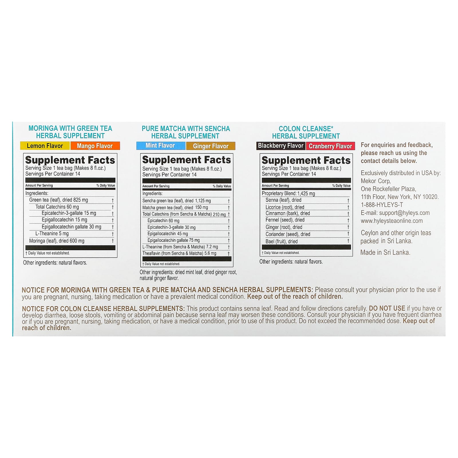 14-Day Hyleys Tea Cleanse Kit for Weight Loss and Digestive Health - Image 2