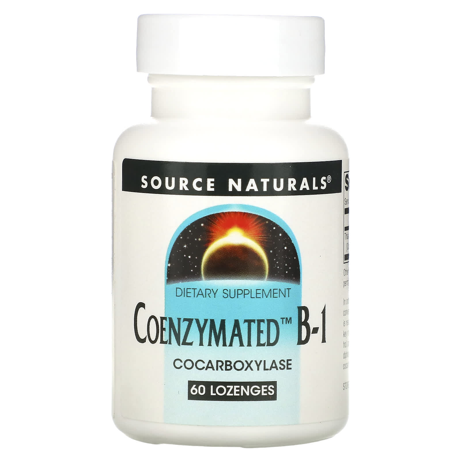 Source Naturals, Coenzymated B-1, 60 Lozenges - Image 1
