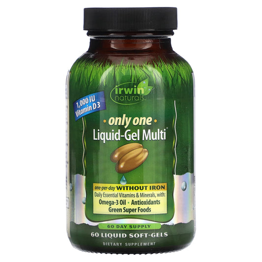 Irwin Naturals Only One Liquid-Gel Multi, 60 Soft-Gels, Iron-Free - Image 1