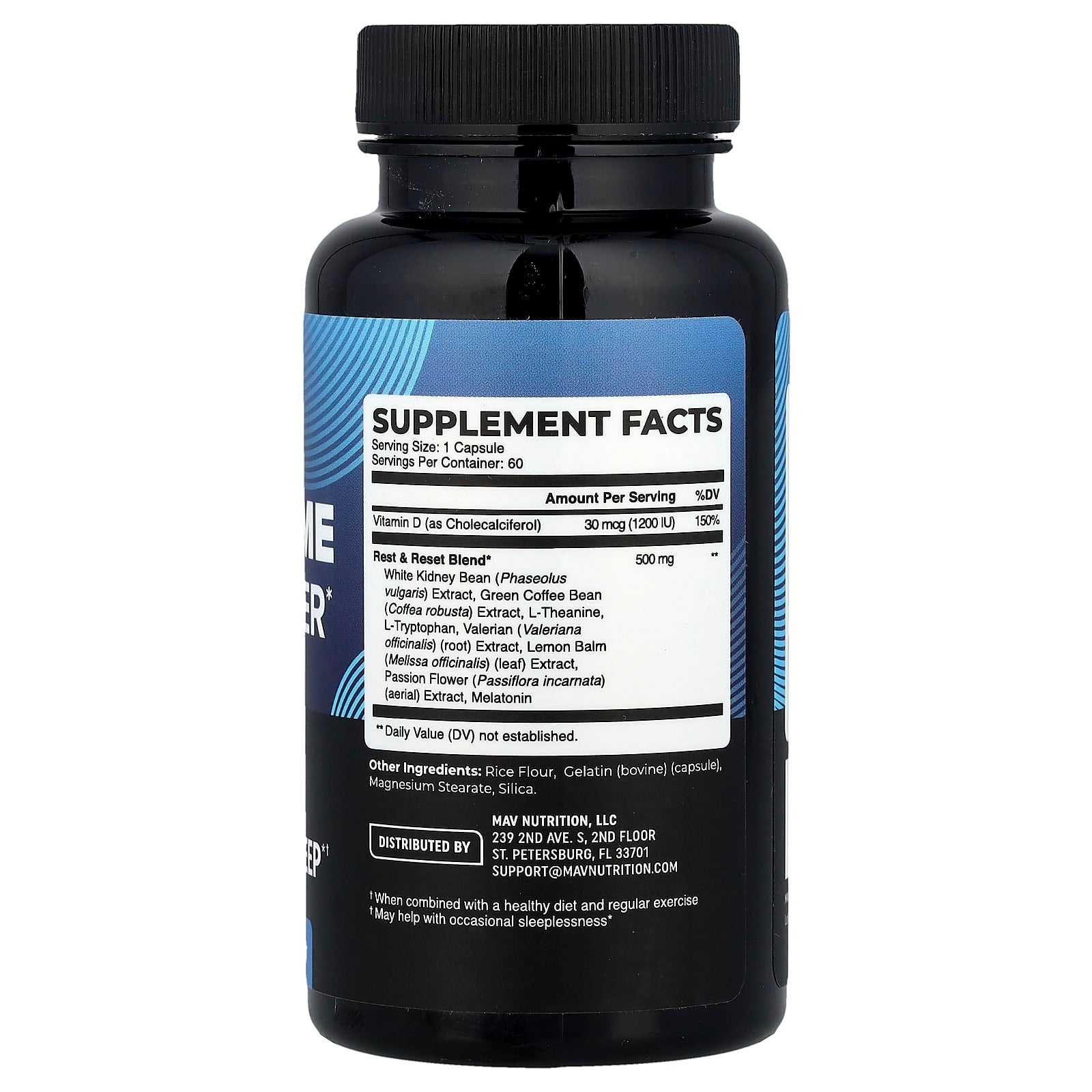 MAV Nutrition, Night Time Fat Burner , 60 Capsules - Image 2
