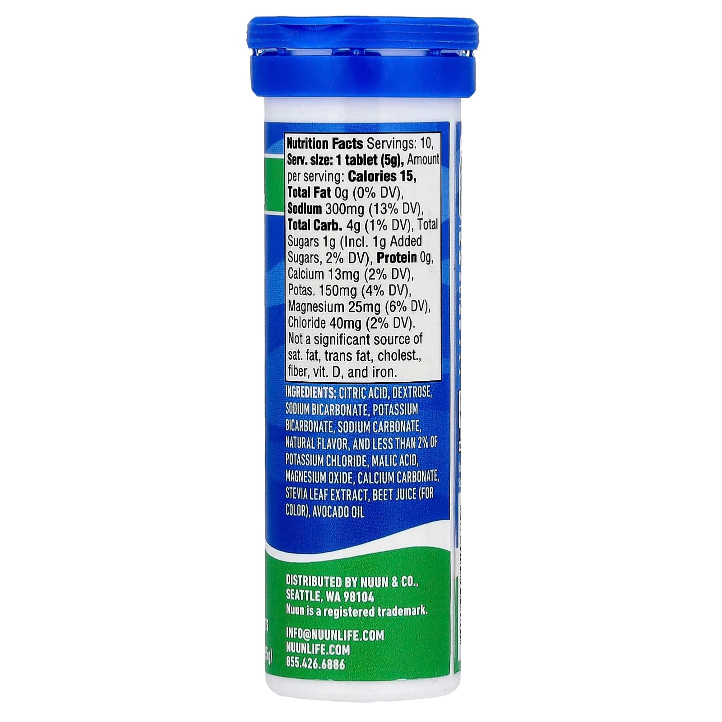 Nuun, Sport Hydration, Effervescent Electrolyte Drink, Watermelon, 10 Tablets - Image 2