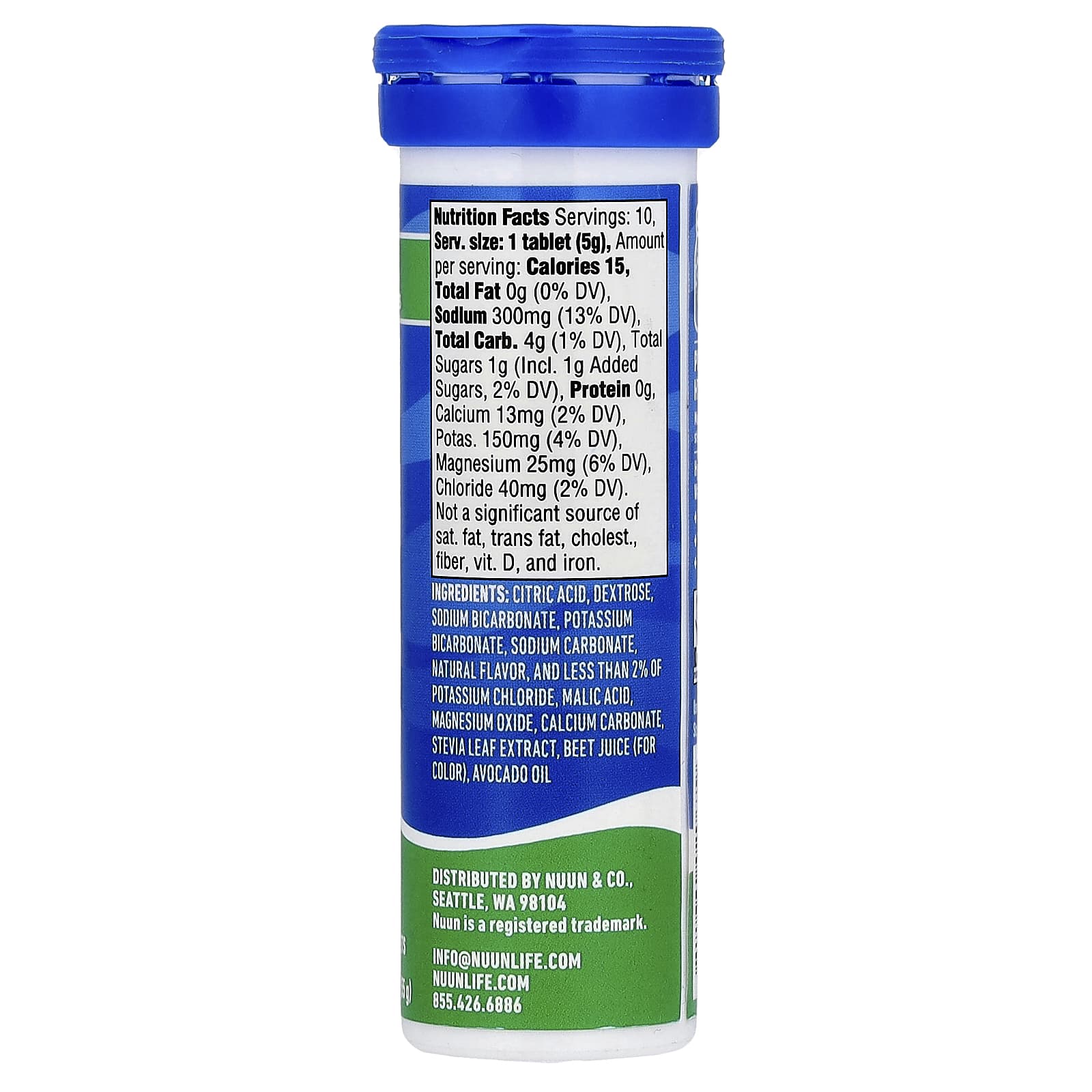 Nuun, Sport Hydration, Effervescent Electrolyte Drink, Watermelon, 10 Tablets - Image 2