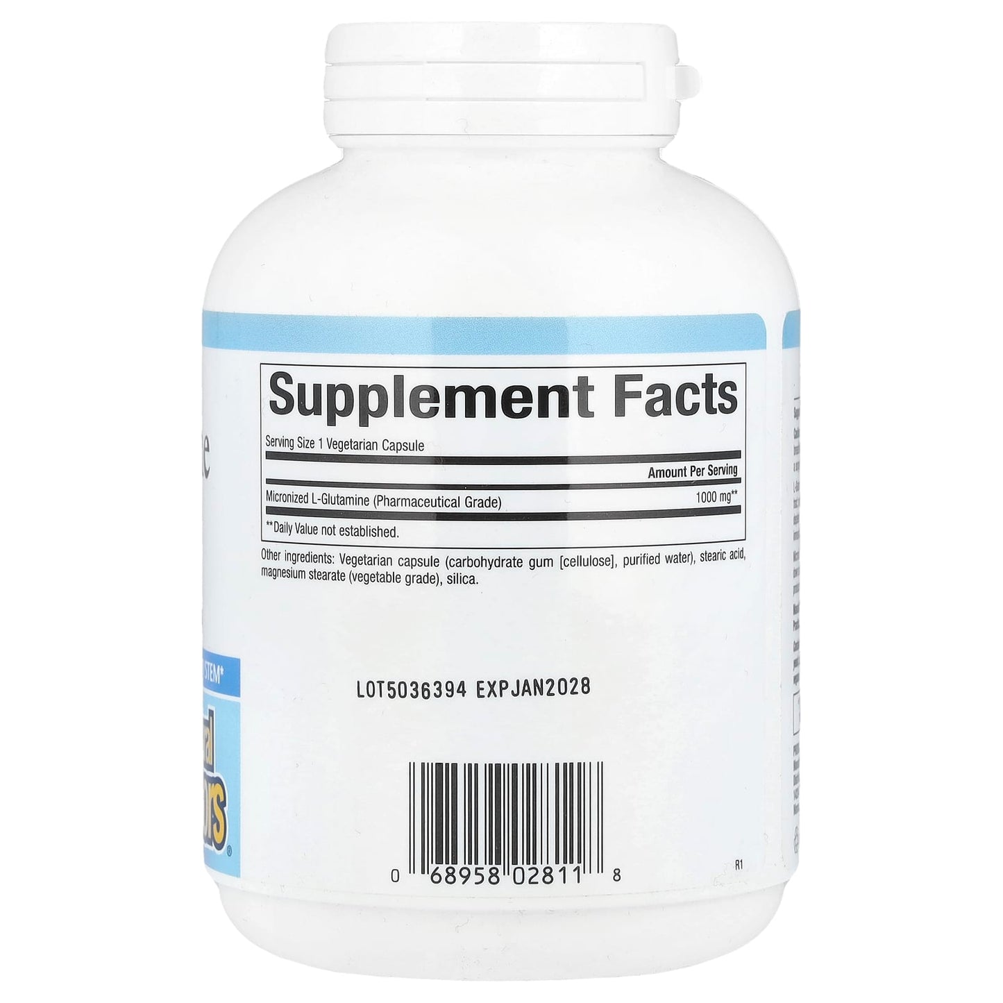 Natural Factors, Micronized L-Glutamine, 1,000 mg, 180 Vegetarian Capsules - Image 2