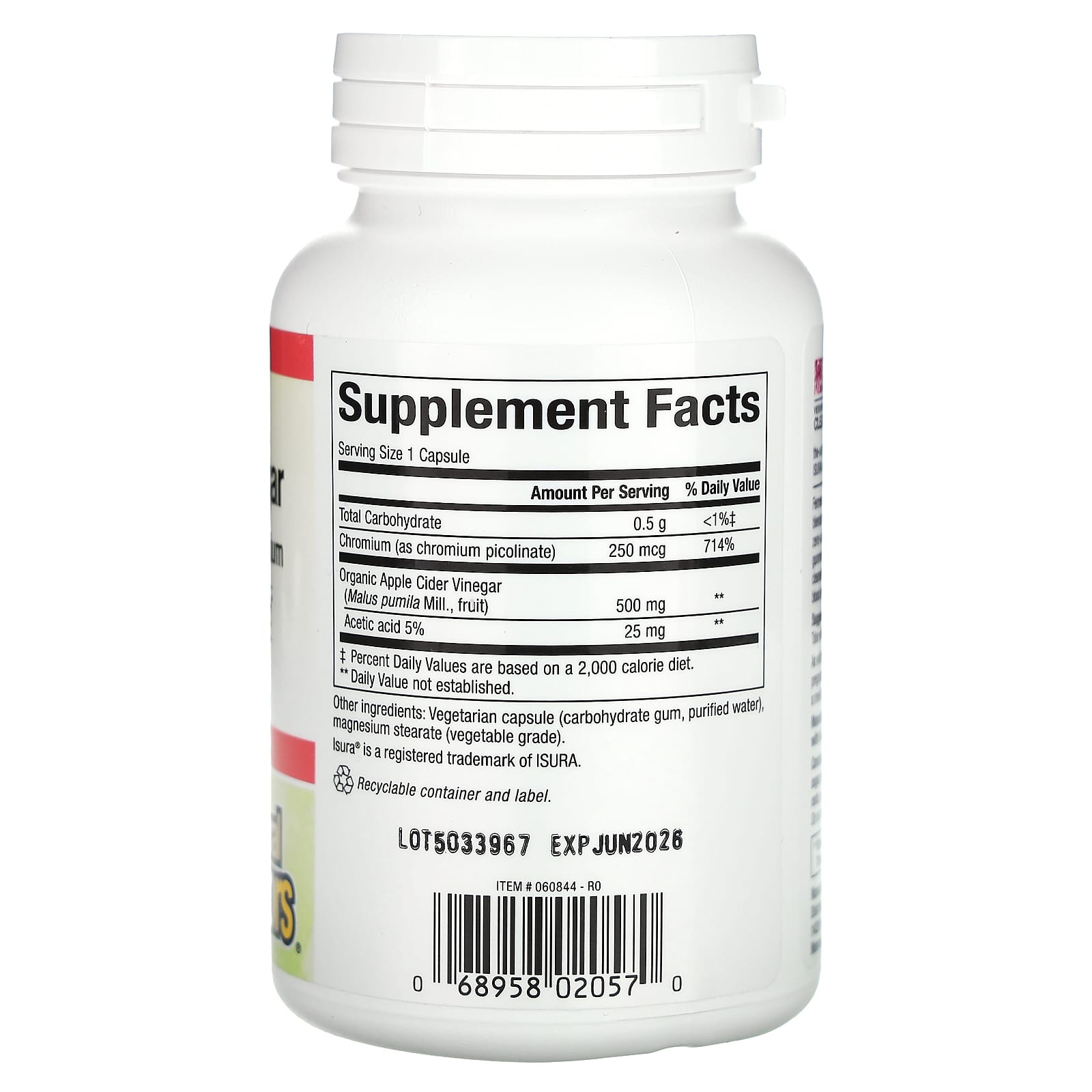 Natural Factors, Fermented Apple Cider Vinegar, 500 mg, 90 Vegetarian Capsules