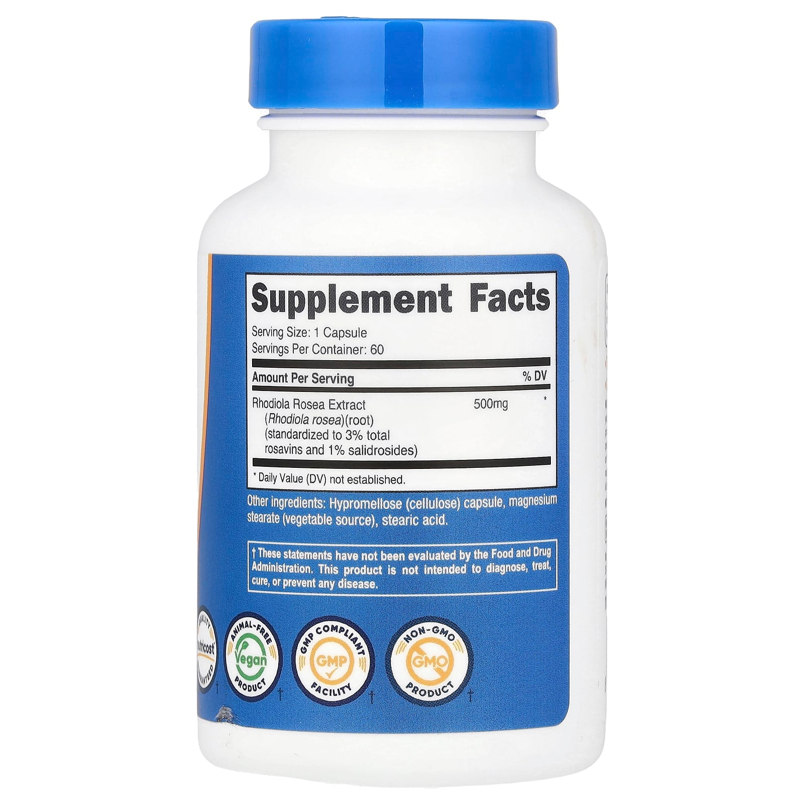 Nutricost, Rhodiola Rosea, 500 mg, 60 Capsules - Image 2