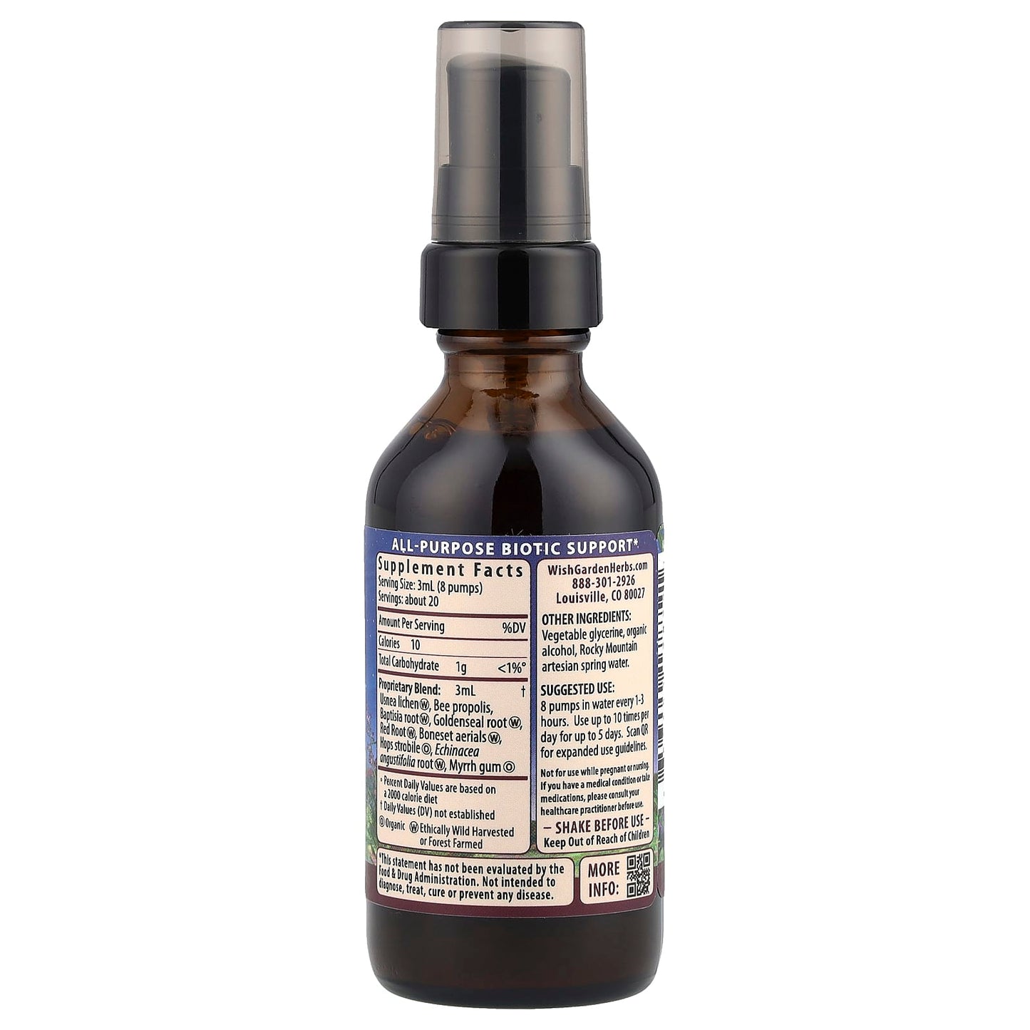 WishGarden Herbs, Kick-Ass™ Biotic, Immune Force, 2 fl oz (59 ml) - Image 2