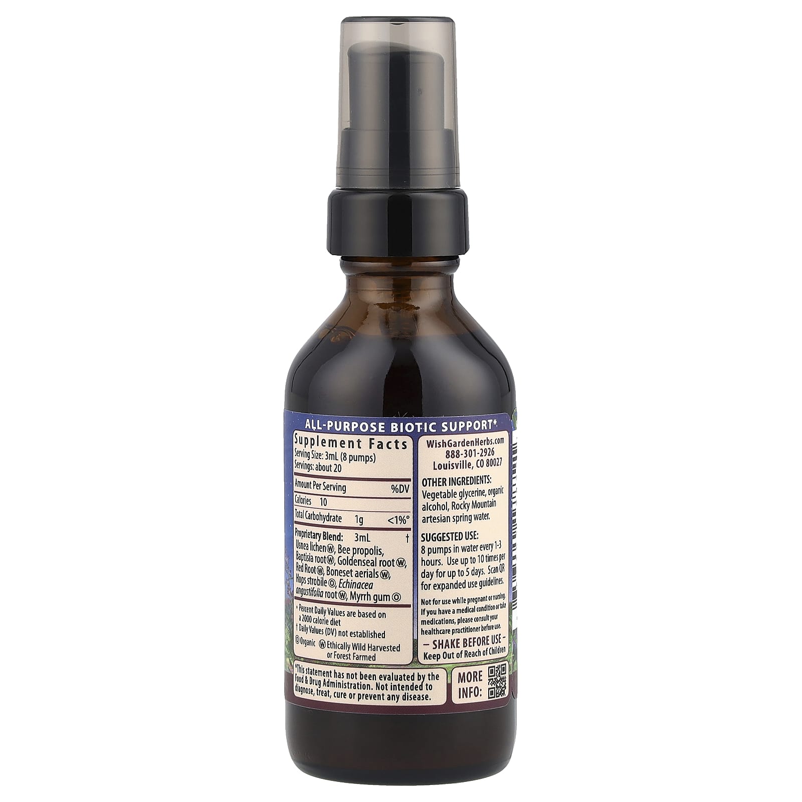 WishGarden Herbs, Kick-Ass™ Biotic, Immune Force, 2 fl oz (59 ml) - Image 2