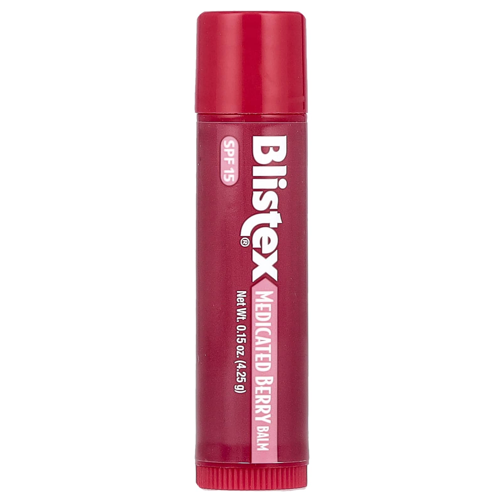 Blistex Medicated Lip Protectant & Sunscreen, SPF 15, Berry, 0.15 oz - Image 1