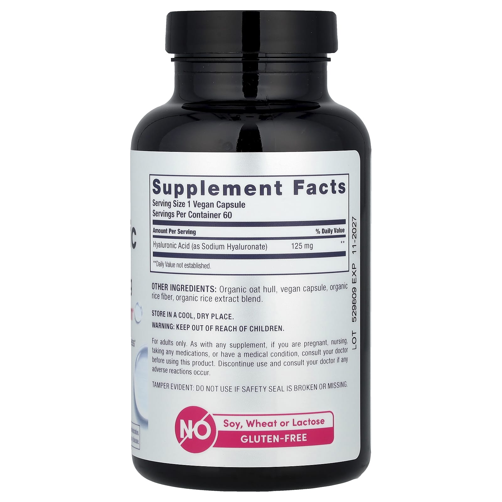 NeoCell, Hyaluronic Acid, 125 mg, 60 Vegan Capsules - Image 2