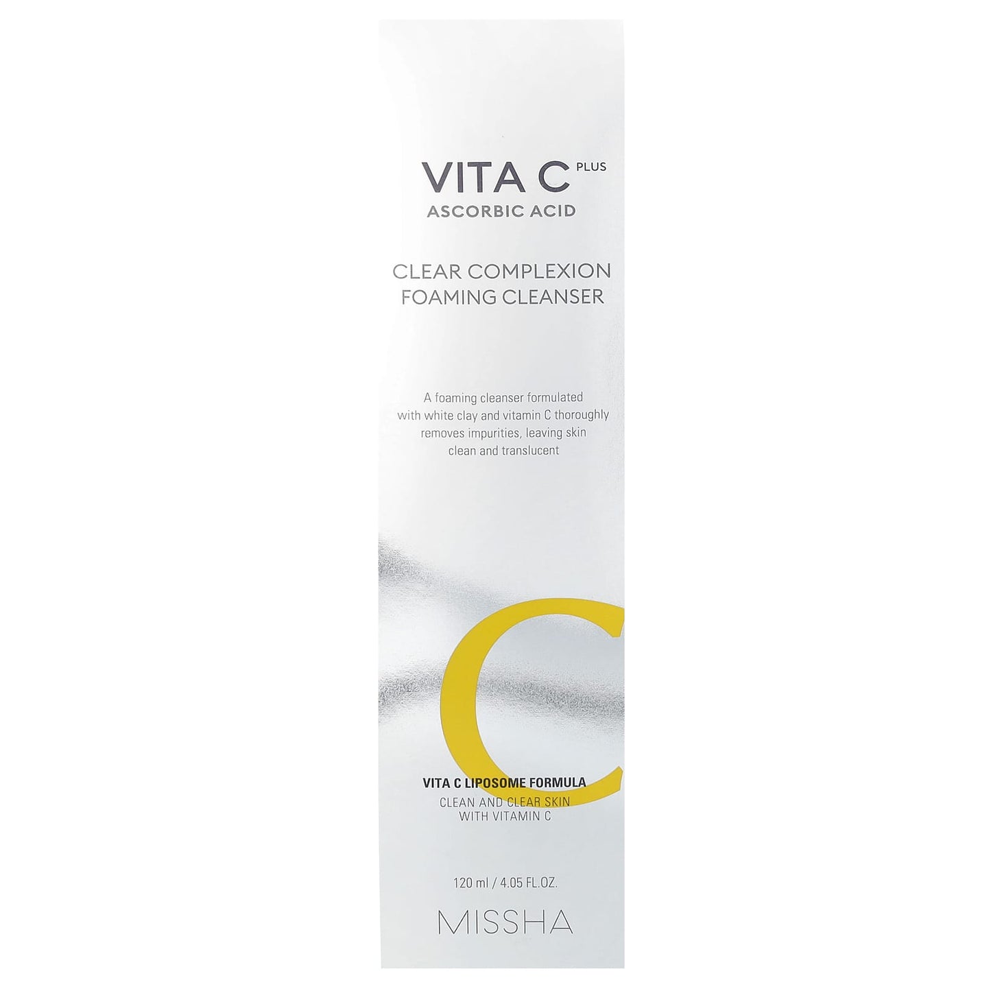 Missha, Vita C Plus Ascorbic Acid, Clear Complexion Foaming Cleanser, 4.05 fl oz (120 ml) - Image 2