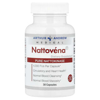 Nattovena Pure Nattokinase - 4000 FUs, 30 Capsules for Circulatory Health