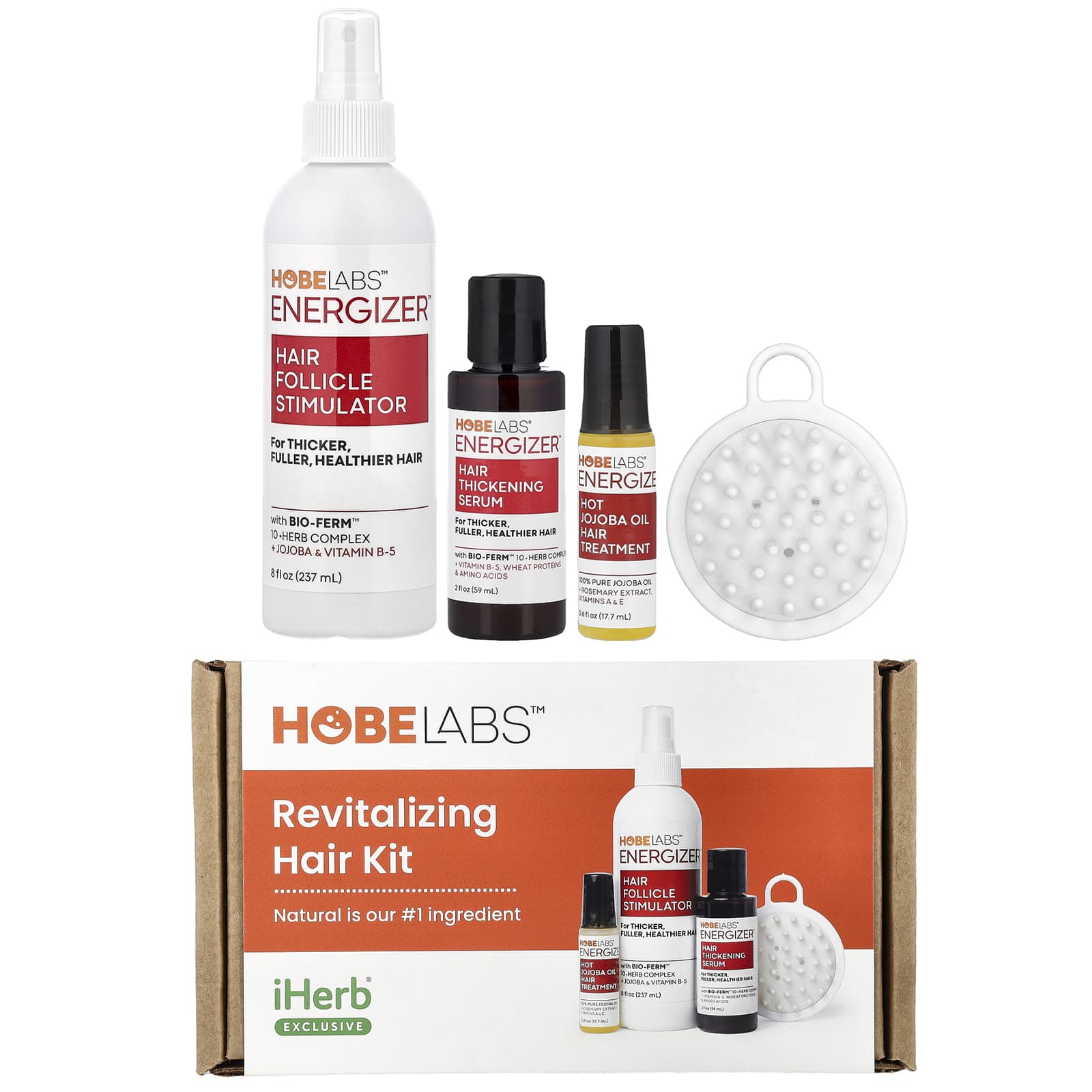 Revitalize Your Hair with Hobe Labs 4-Piece Hair Kit - Image 1