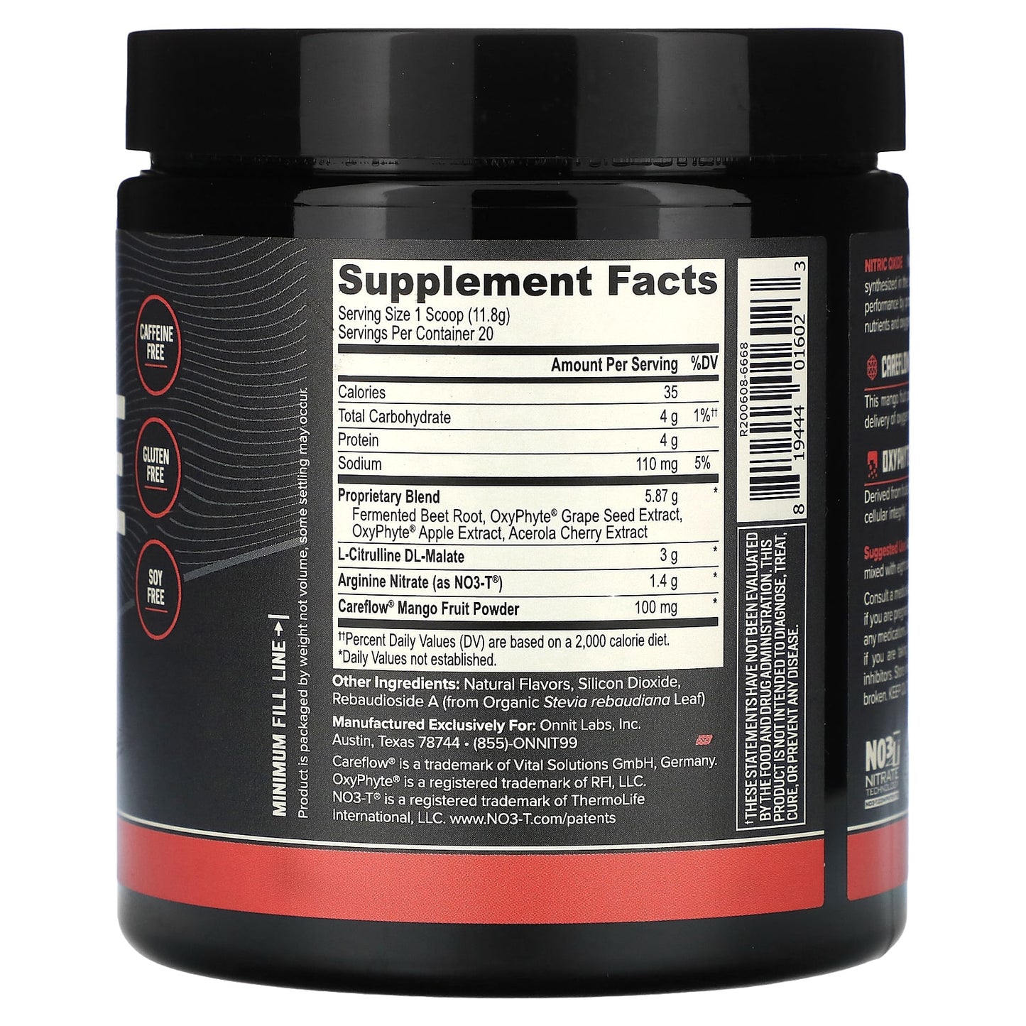 Onnit, Total Nitric Oxide, with Citrulline, Arginine & Beet, Harvest Fruit, 8.32 oz (236 g) - Image 2