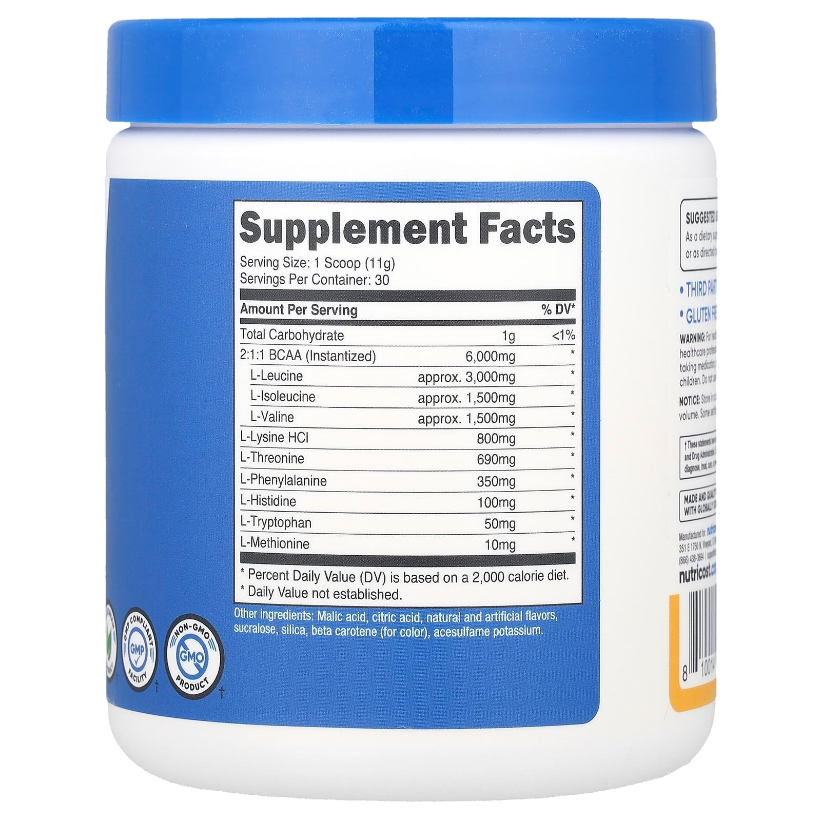 Nutricost, Performance, EAA Powder, Passionfruit, Orange & Guava, 11.8 oz (330 g) - Image 2