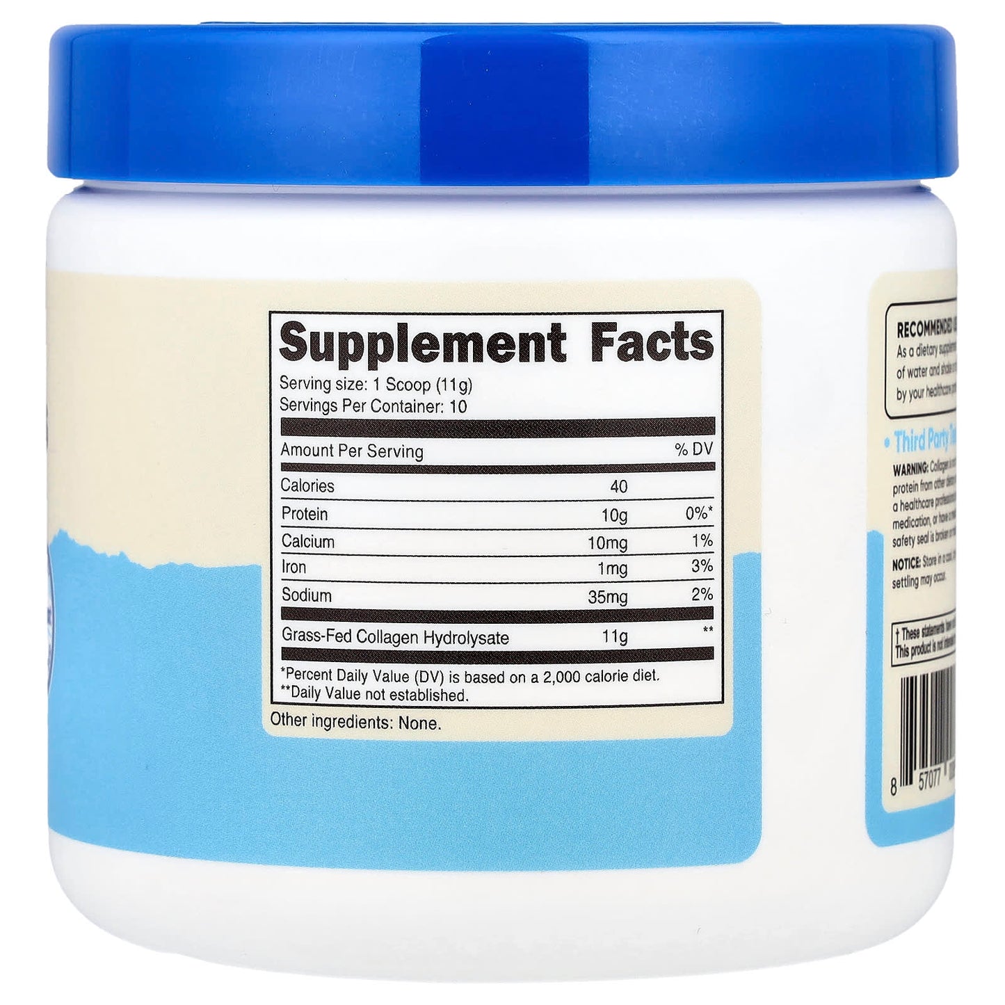Nutricost, Grass-Fed Collagen Peptides, Unflavored, 4 oz (113 g) - Image 2