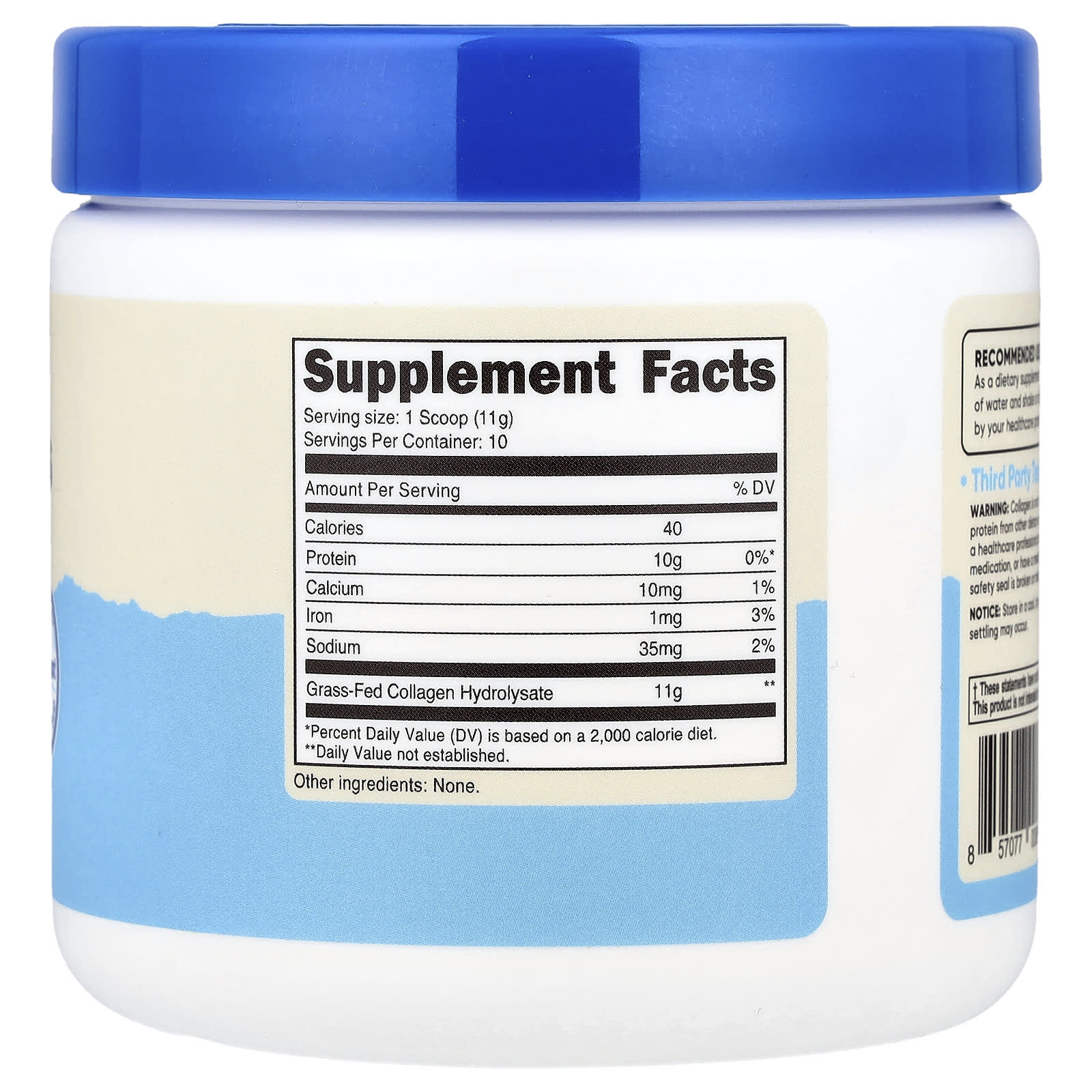 Nutricost, Grass-Fed Collagen Peptides, Unflavored, 4 oz (113 g) - Image 2