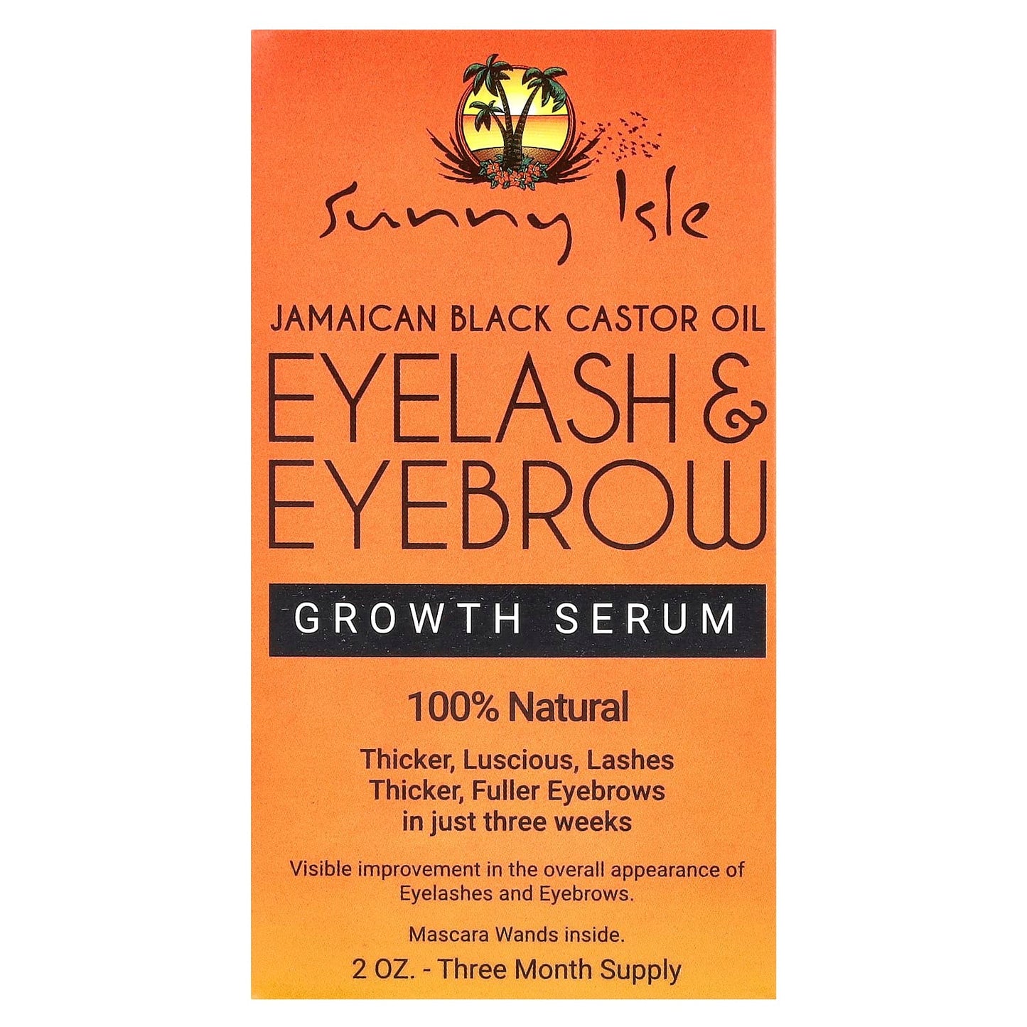 Sunny Isle, Jamaican Black Castor Oil, Eyelash & Eyebrow Growth Serum, 2 oz - Image 2