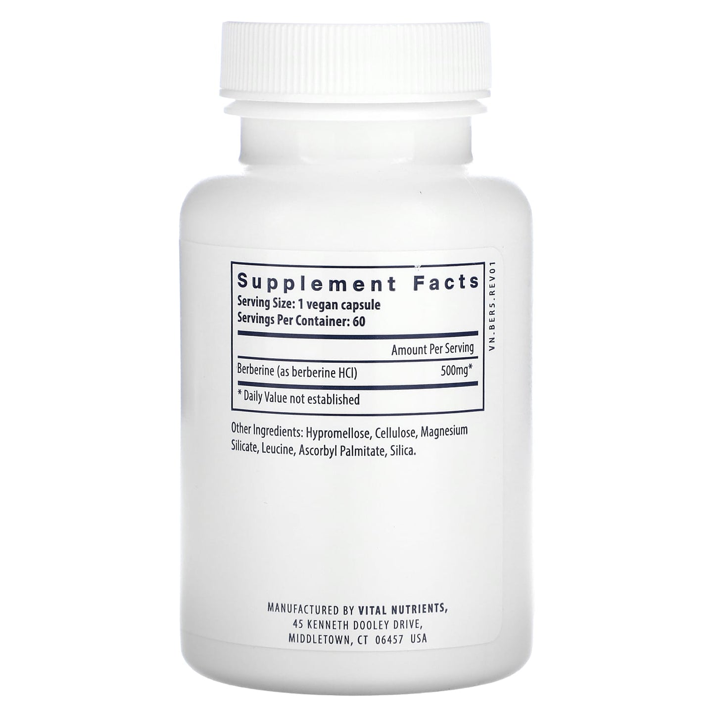 Vital Nutrients, Berberine, 500 mg, 60 Vegan Capsules - Image 2
