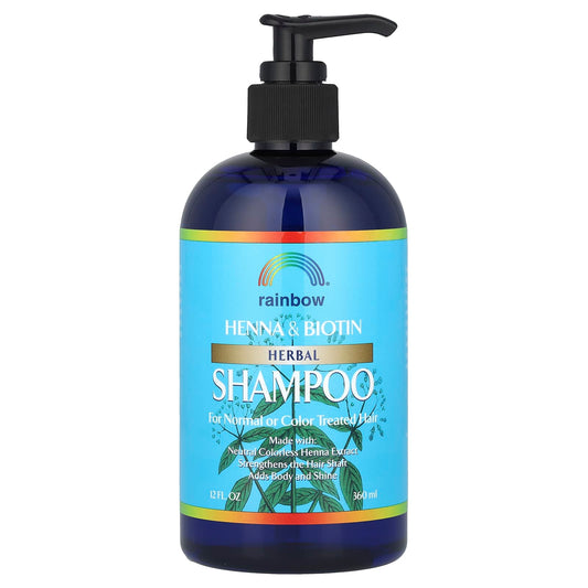Rainbow Research, Henna & Biotin Herbal Shampoo, For Normal or Color Treated Hair, 12 fl oz (360 ml) - Image 1