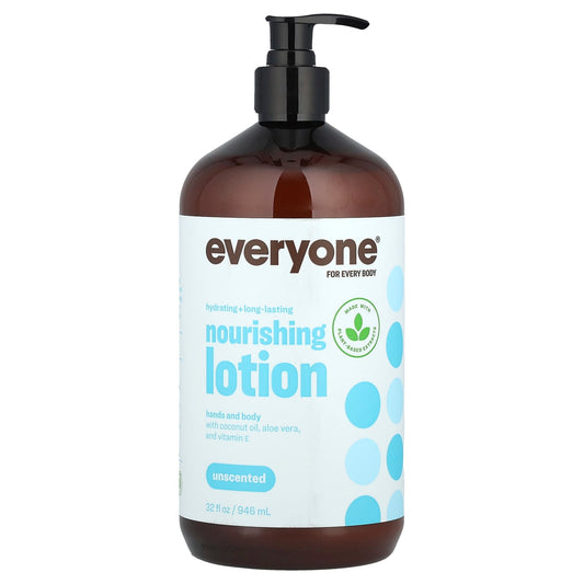 Everyone Unscented Nourishing Lotion, 32 fl oz, Vegan, Cruelty Free - Image 1