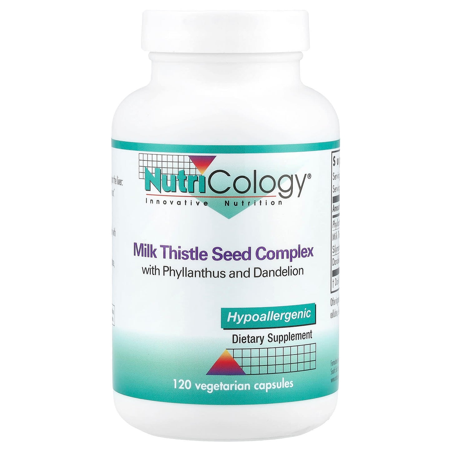 Nutricology, Milk Thistle Seed Complex, 120 Vegetarian Capsules - Image 1