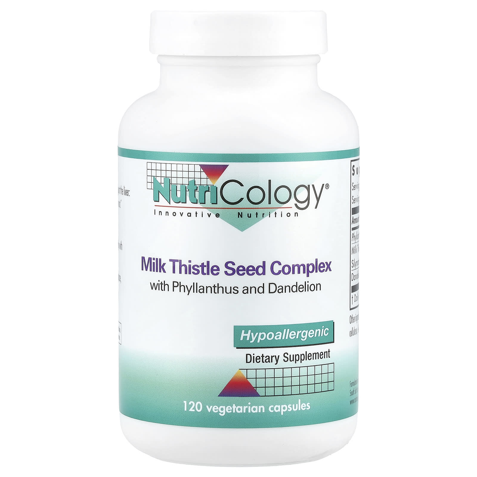 Nutricology, Milk Thistle Seed Complex, 120 Vegetarian Capsules - Image 1