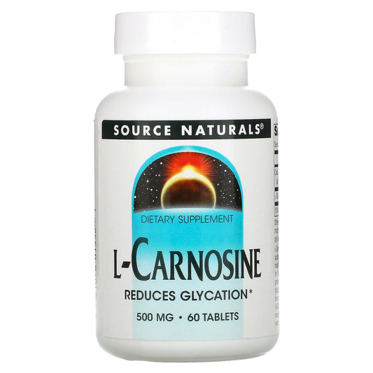 Source Naturals, L-Carnosine, 500 mg, 60 Tablets - Image 1