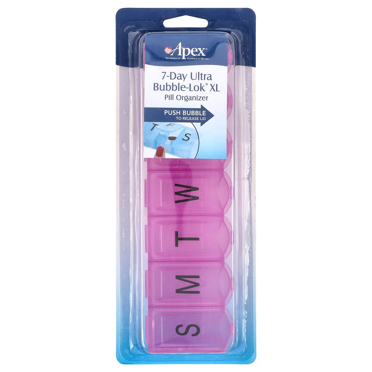 Apex Ultra-Bubble Lok 7-Day XL Pill Organizer for Self-Care - Image 1