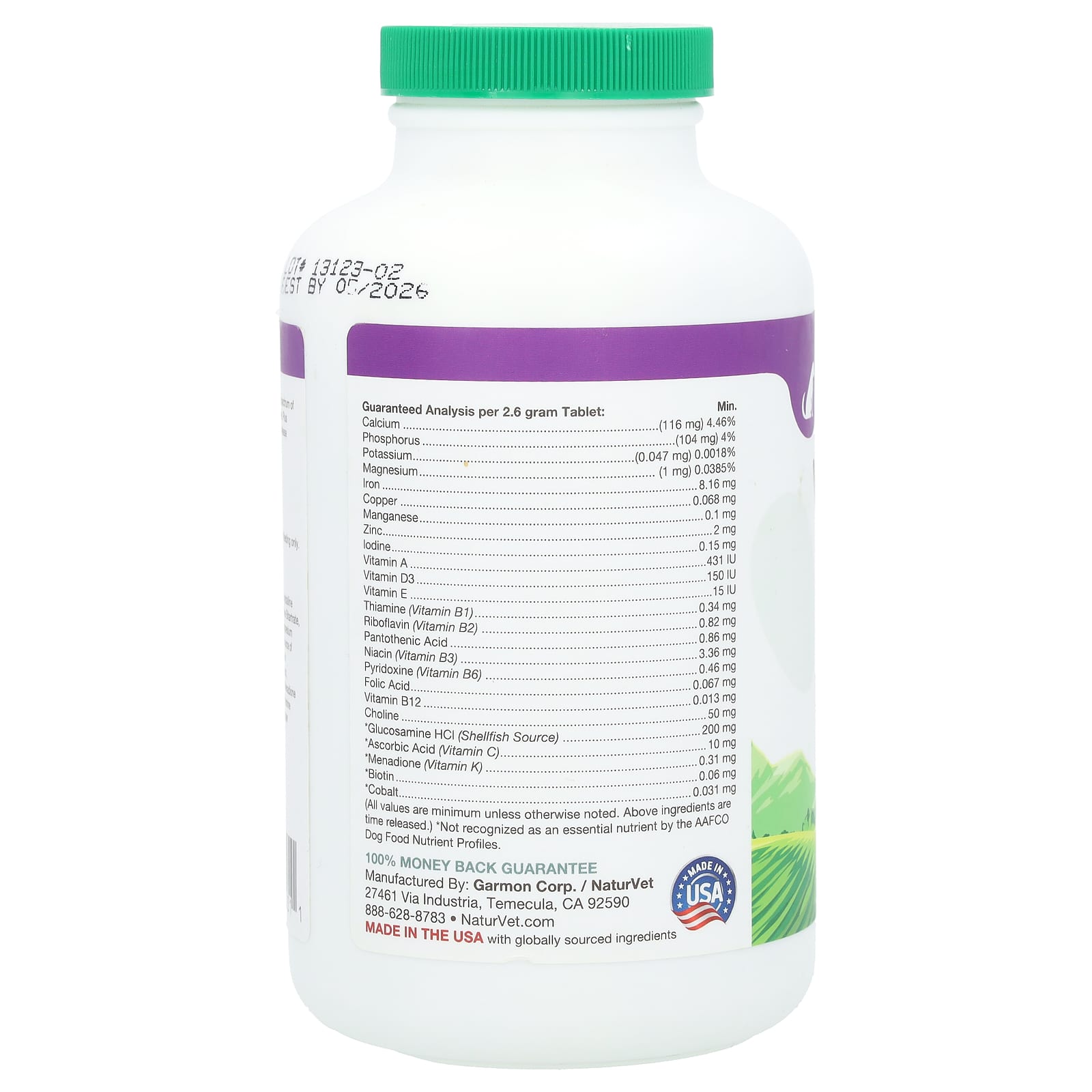 NaturVet, VitaPet Senior, Daily Vitamins + Glucosamine, For Dogs, 180 Chewable Tabs, 1 lb (468 g) - Image 2